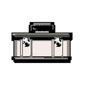 Tool toolbox repair game pixel art vector illustration Ilustração Stock