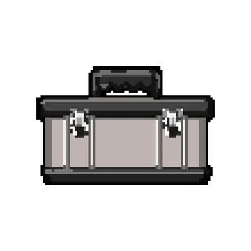 Tool toolbox repair pixel art vector illustration Stock Illustration