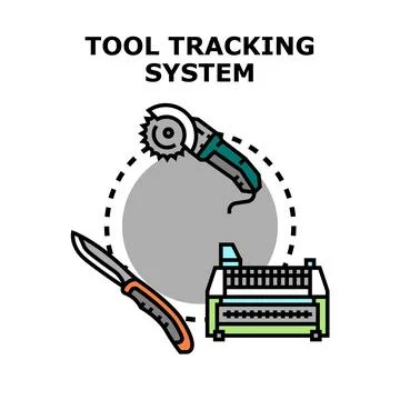 Tool tracking system for equipment management Illustrazione stock