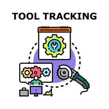 Tool tracking system for management and optimization イラスト素材