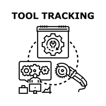 Tool tracking system for management and optimization イラスト素材