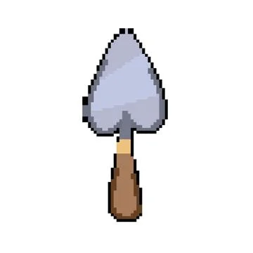Tool trowel pixel art vector illustration Stock Illustration