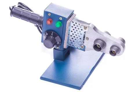 Tool for weldingplastic pipeisolatedon a white Stock Photos