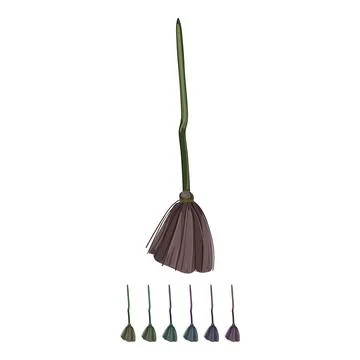 Tool witch broom cartoon vector graphic Stock Illustration
