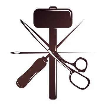 Tool for work leatherworker symbol Stock Illustration