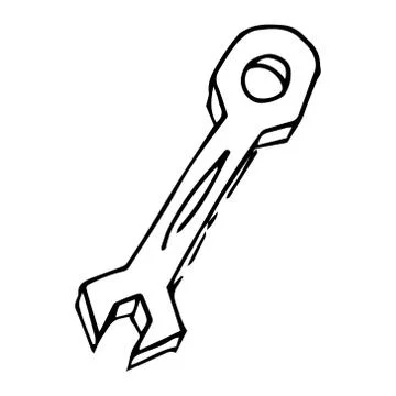 Tool wrench icon. Vector illustration of a wrench tool. Stock Illustration