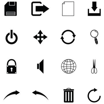 Toolbar icon set Stock Illustration