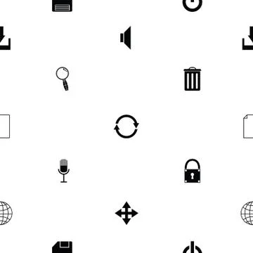 Toolbar seamless pattern background icon. Stock Illustration