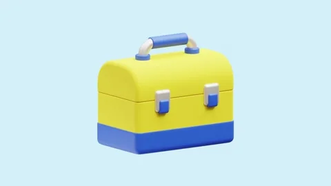 Toolbox animated 3d icon. Stock Footage 289454209