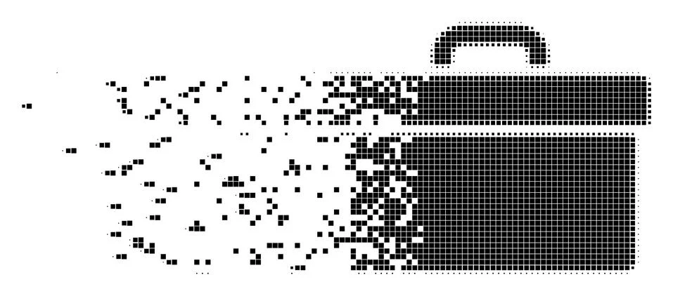 Toolbox Broken Pixel Icon 스톡 일러스트