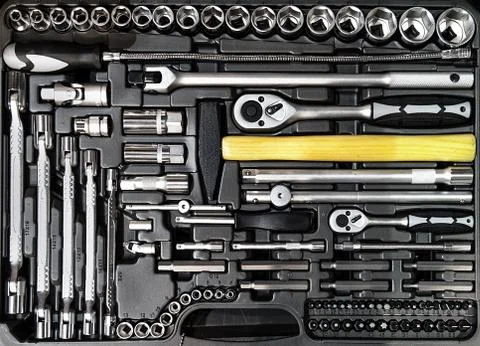 Toolbox close-up Stock Photos