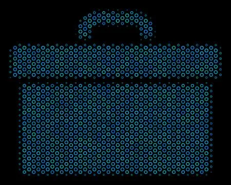 Toolbox Composition Icon of Halftone Bubbles Stockillustratie