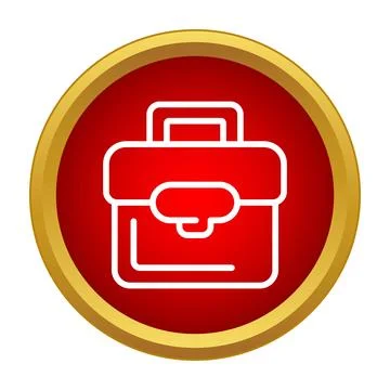 Toolbox equipment icon on red button Stock Illustration