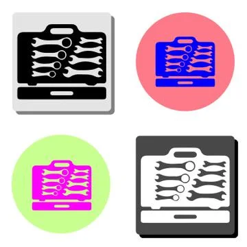 Toolbox. flat vector icon Stock Illustration