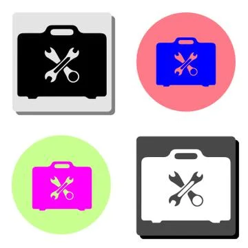 Toolbox. flat vector icon Stock Illustration