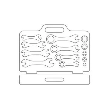 Toolbox. flat vector icon Stock Illustration