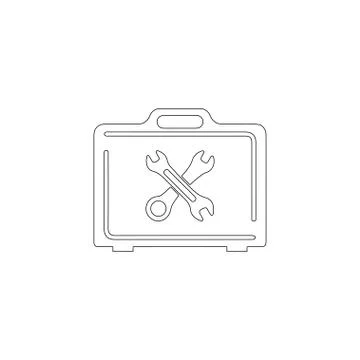Toolbox. flat vector icon Stock Illustration