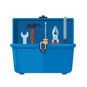 Toolbox full of equipment Stock Illustration