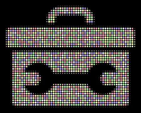 Toolbox Halftone Composition of Dots イラスト素材
