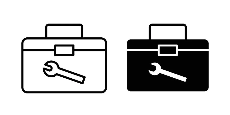 Toolbox icon bundle for website design projects Stock Illustration