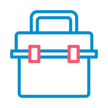 Toolbox icon. Concept of repair, maintenance, and construction. Stock Illustration