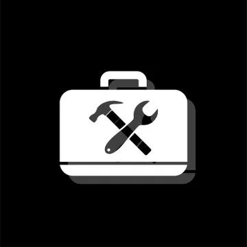Toolbox icon flat Stock Illustration