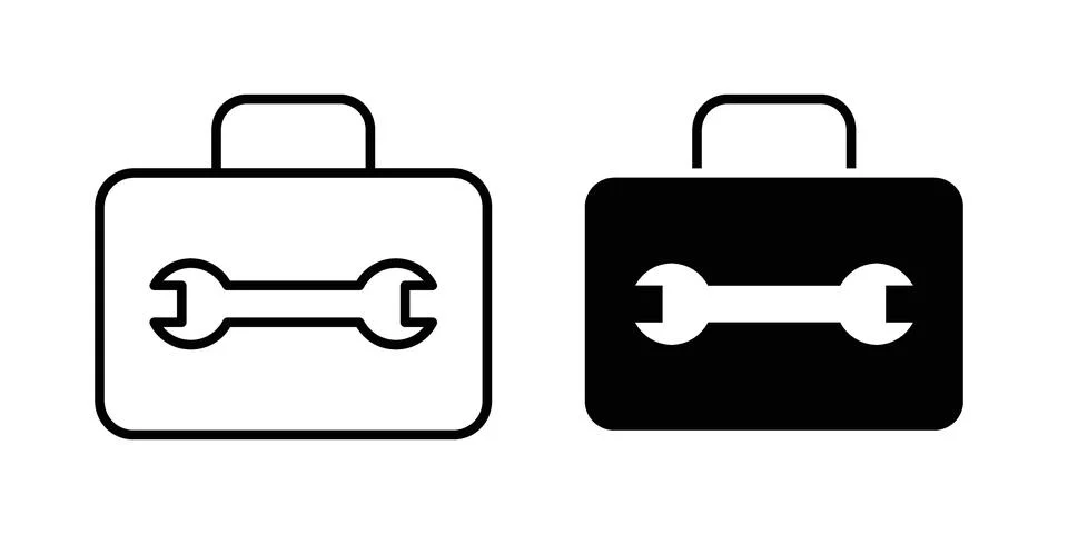 Toolbox icon Illustration set. Vector Eps10 for apps Stock Illustration