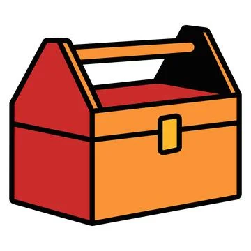 Toolbox Icon Portable Tool Box Equipment Storage Vector Illustration Stock Illustration