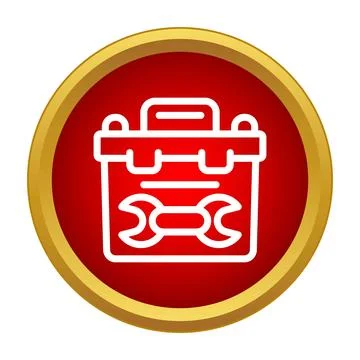 Toolbox icon presenting repair and maintenance service concept Stock Illustration