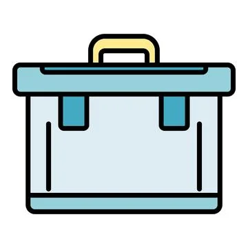 Toolbox icon representing home repair and construction service Stock Illustration