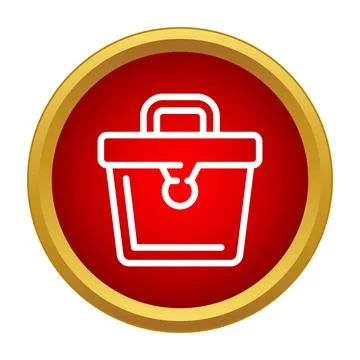 Toolbox icon representing maintenance, repair, and service Illustrazione stock