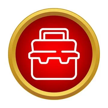 Toolbox icon representing repair maintenance and construction Stock Illustration
