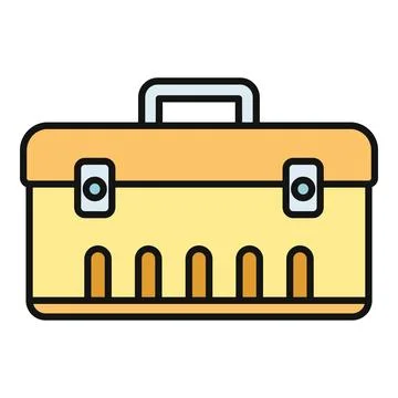 Toolbox icon representing repair, maintenance, and diy work Stock Illustration