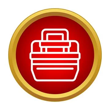Toolbox icon representing storage for tools, equipment, and diy items Stockillustratie
