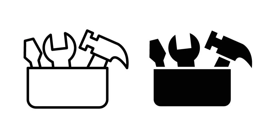 Toolbox icon set, collection of vector icons Stock Illustration