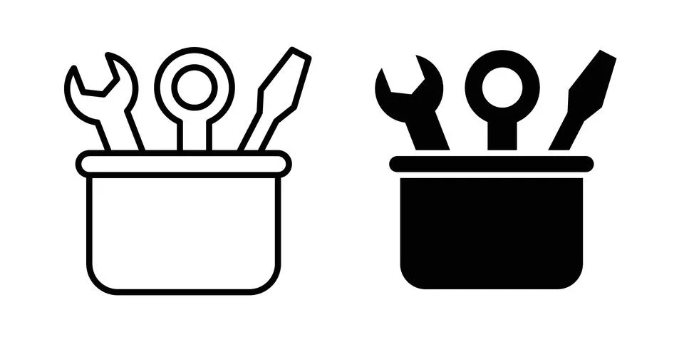 Toolbox icon set, collection of vector icons Stock Illustration