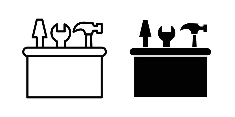Toolbox icon set. Vector EPS 10 Stock Illustration