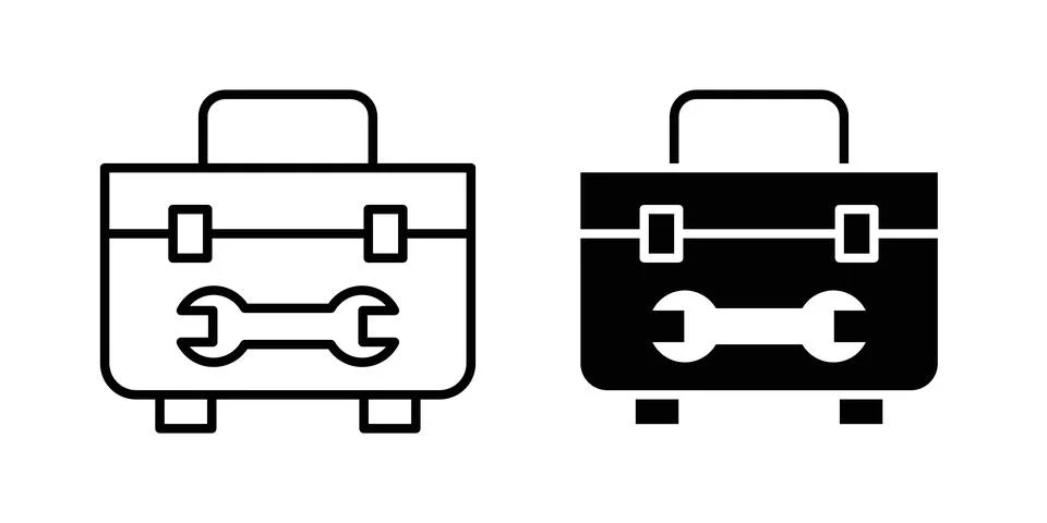 Toolbox icon vector symbol graphics Stock Illustration