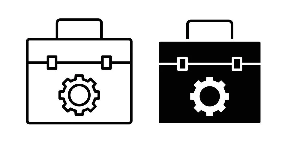 Toolbox icon for web projects Stock Illustration