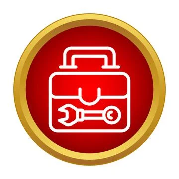 Toolbox icon with wrench and screwdriver tools イラスト素材