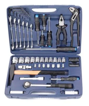 Toolbox isolated on white background Stock Photos