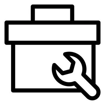 Toolbox line icon vector illustration isolated on white background Stock Illustration