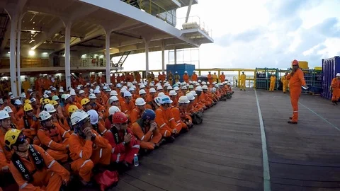 Toolbox meeting prior to start work. Stock Footage 108387011