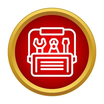 Toolbox with repair tools icon for maintenance service Stock Illustration