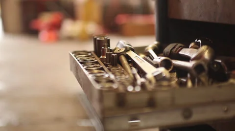 Toolbox in shop Stock Footage 39018056