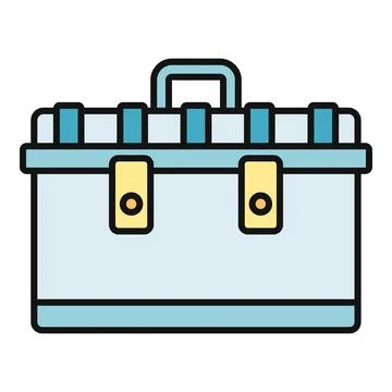 Toolbox storing tools for repair maintenance and construction Stock Illustration