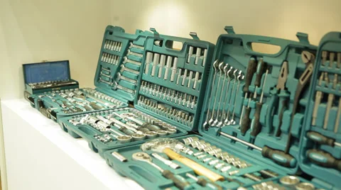 Toolbox on table green 스톡 동영상 36645412