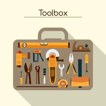 Toolbox With Tools Stock Illustration