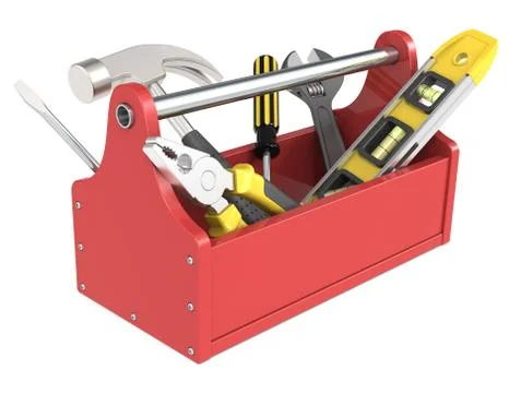 Toolbox with tools. Stock Illustration