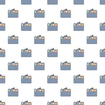 Toolbox with tools seamless pattern background Stock Illustration